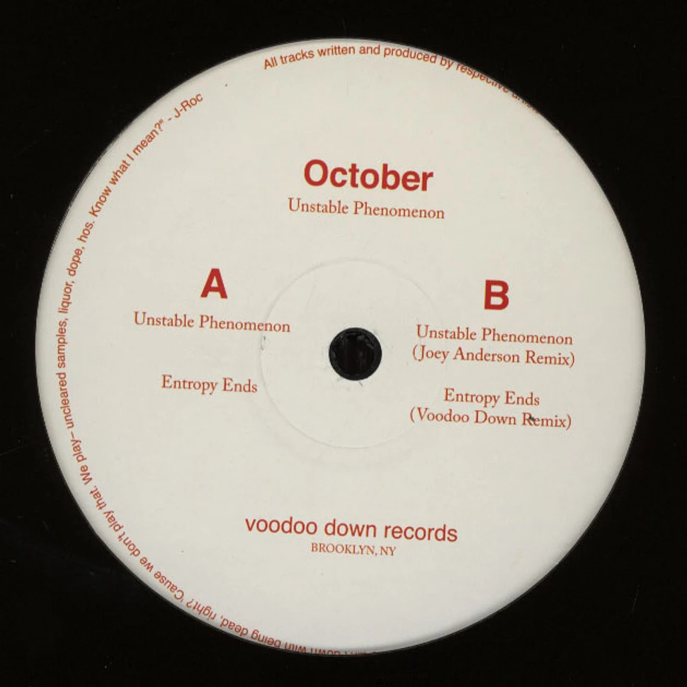 October - Unstable Phenomenon