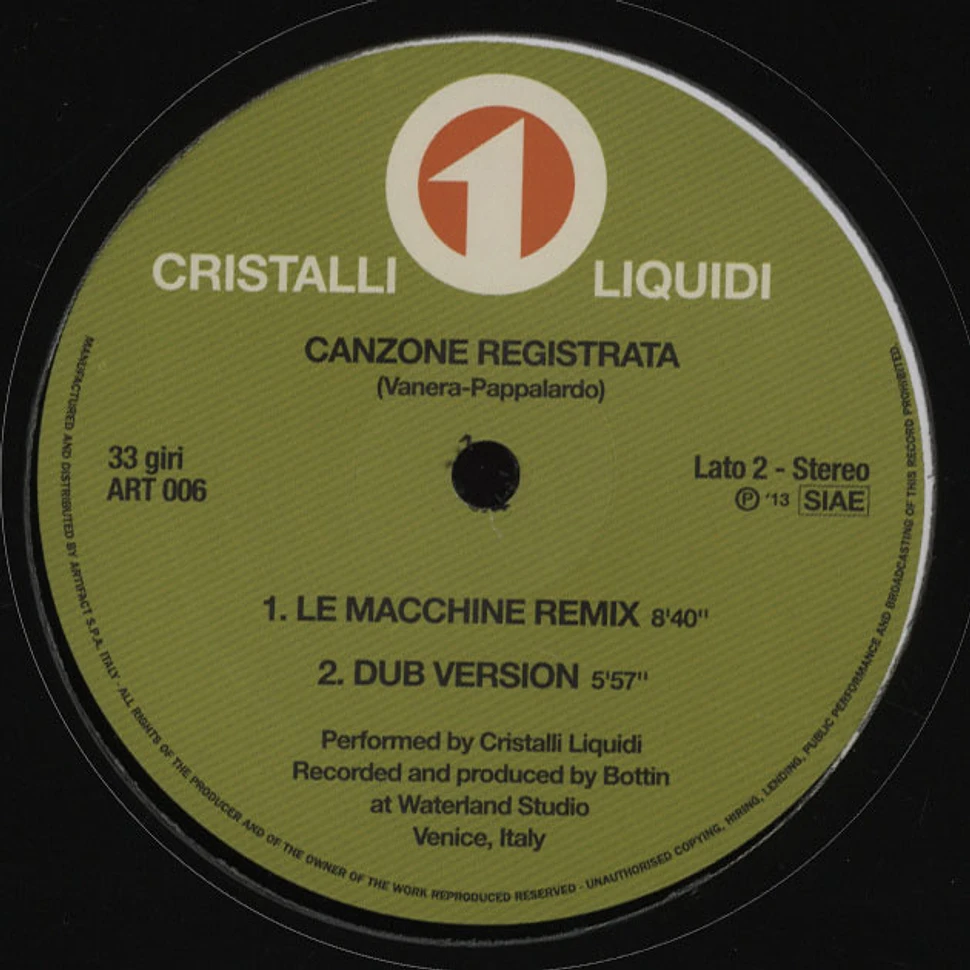 Bottin presents Cristalli Liquidi - Canzone Registrata