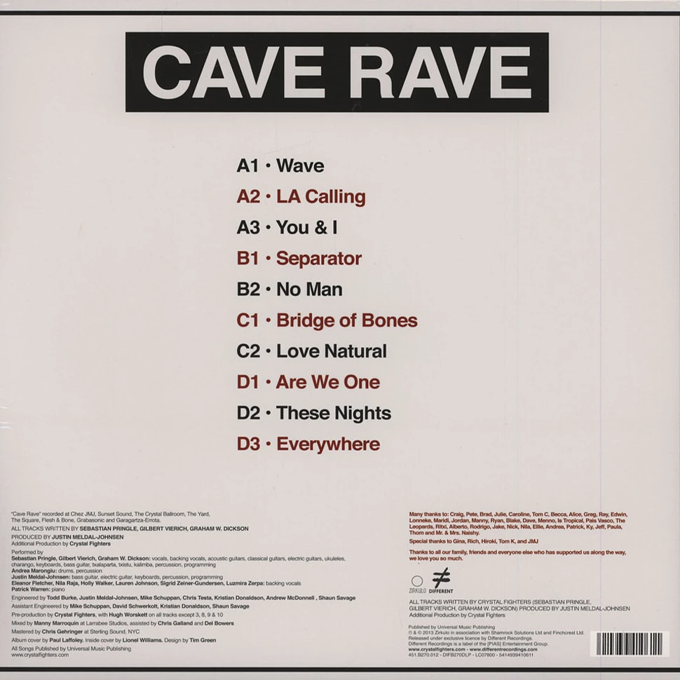 Crystal Fighters - Cave Rave Red Vinyl