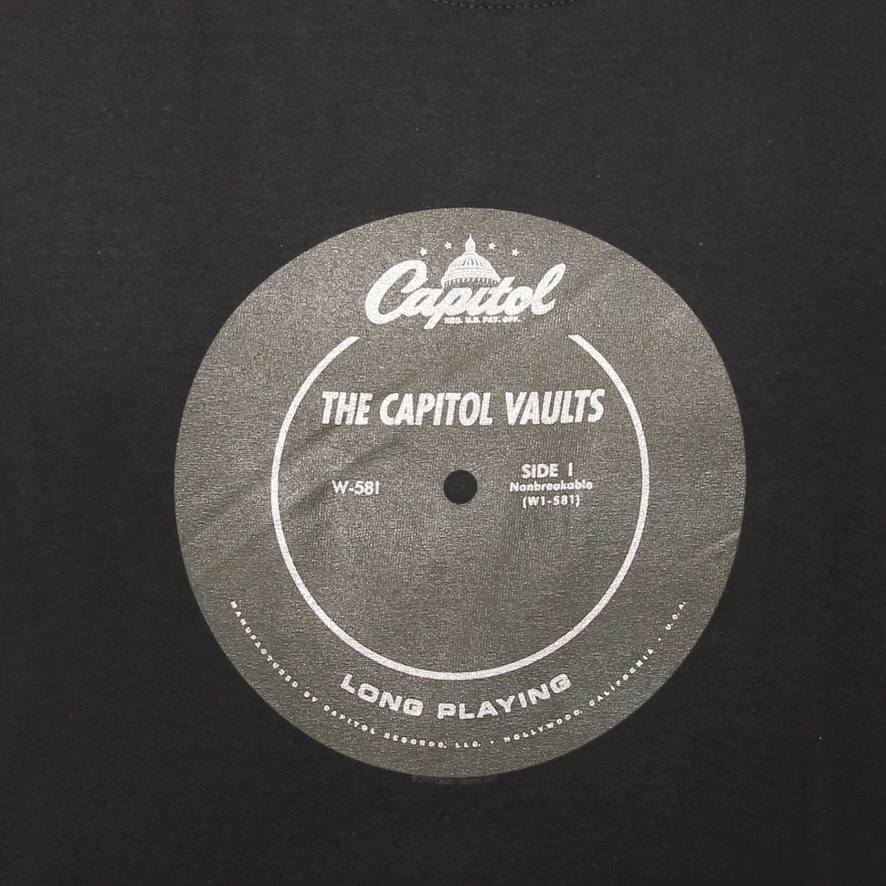 Capitol Records - Black & Silver Logo T-Shirt