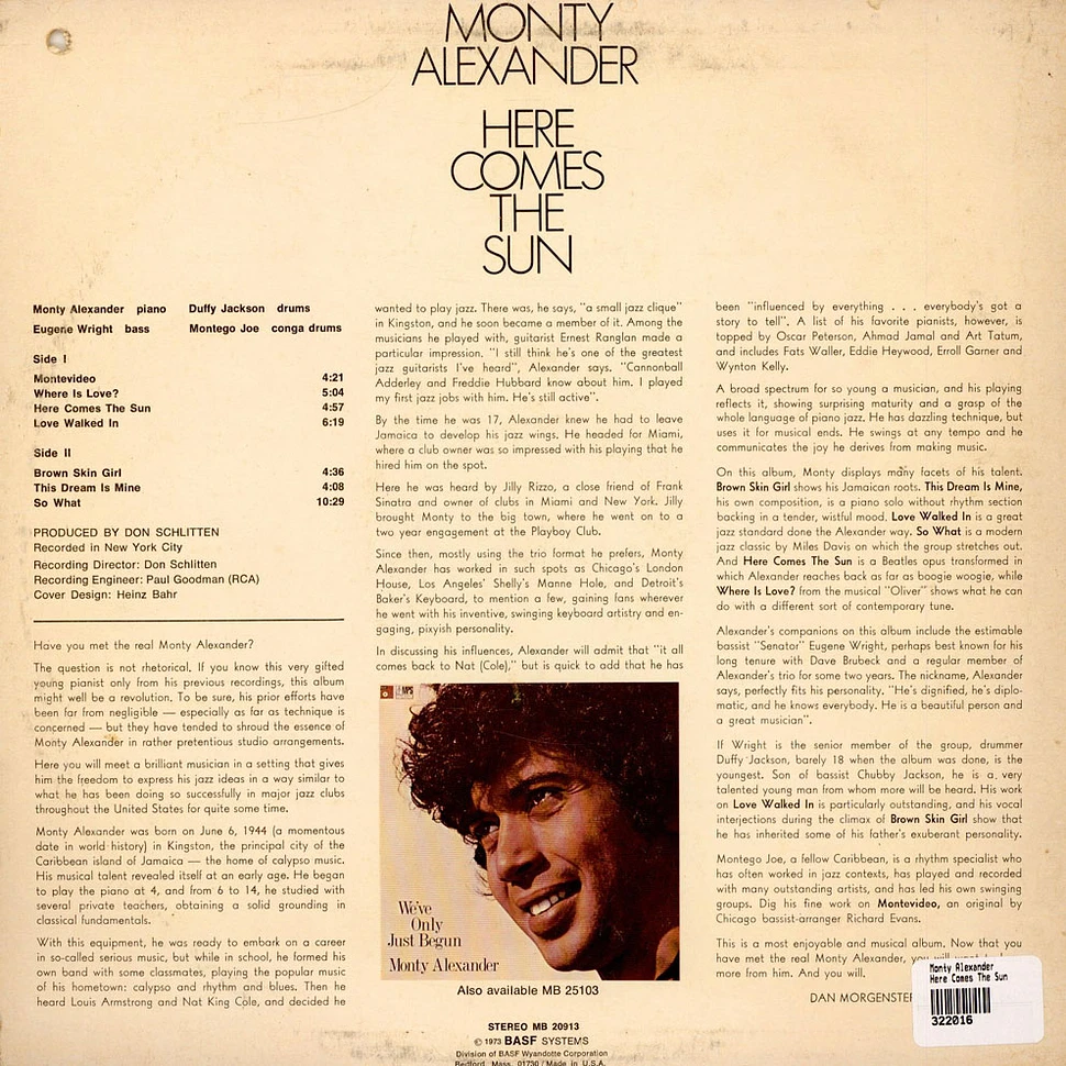 Monty Alexander - Here Comes The Sun