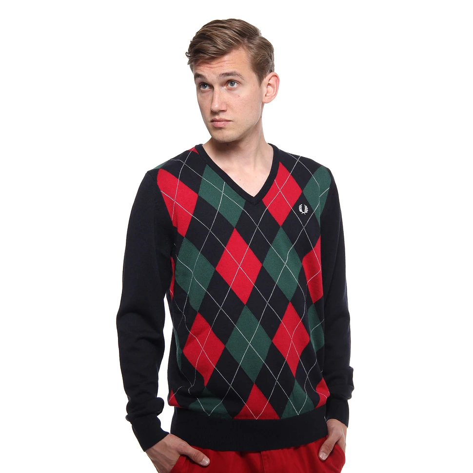 Fred Perry - Argyle V-Neck Sweater