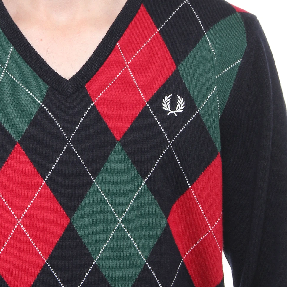 Fred Perry - Argyle V-Neck Sweater