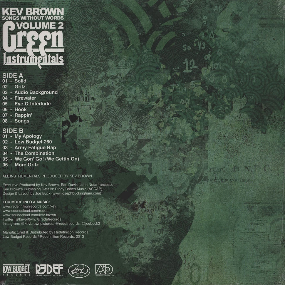 Kev Brown - Songs Without Words Volume 2: Green Instrumentals