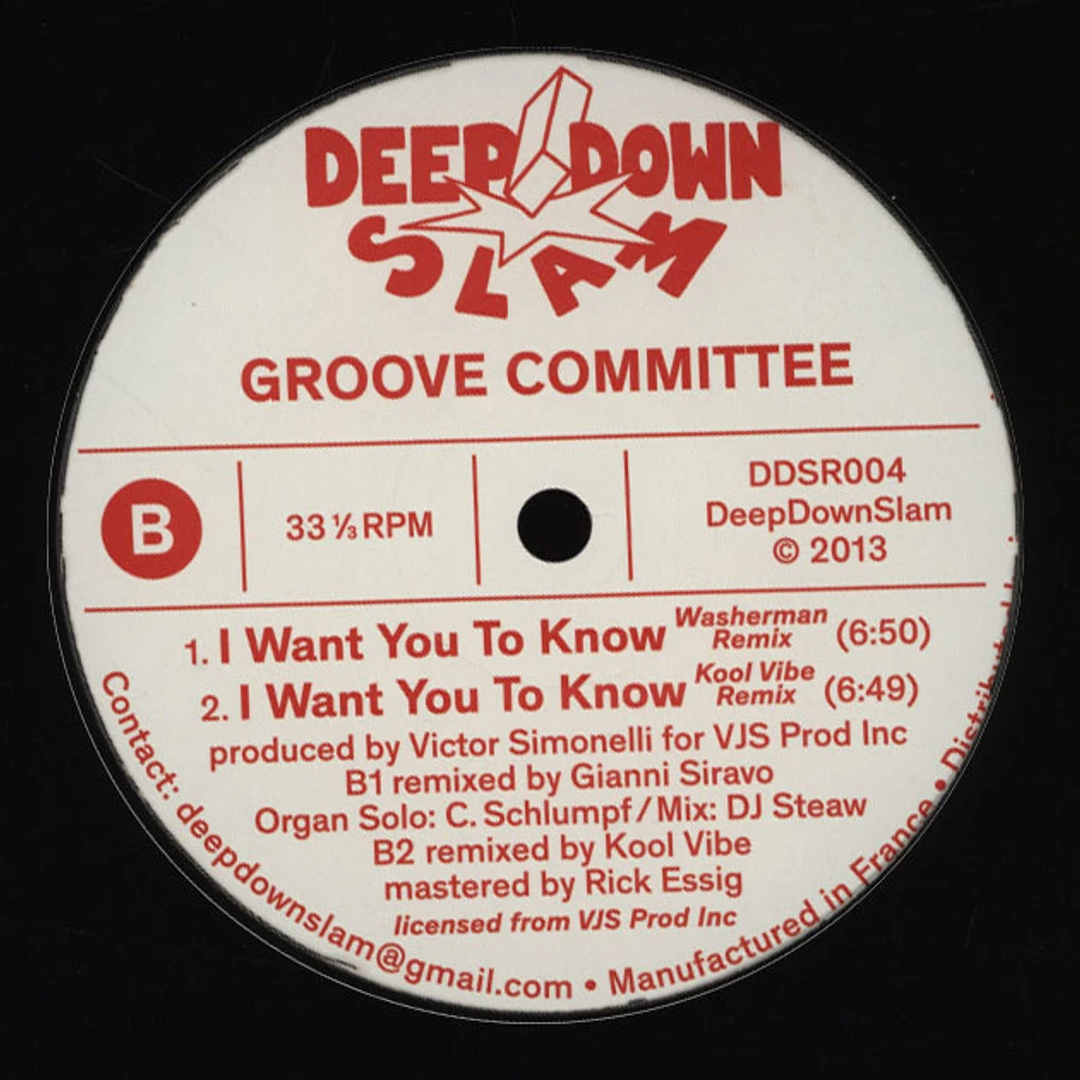 Groove Committee - I Want You To Know (The Underground Remixes)