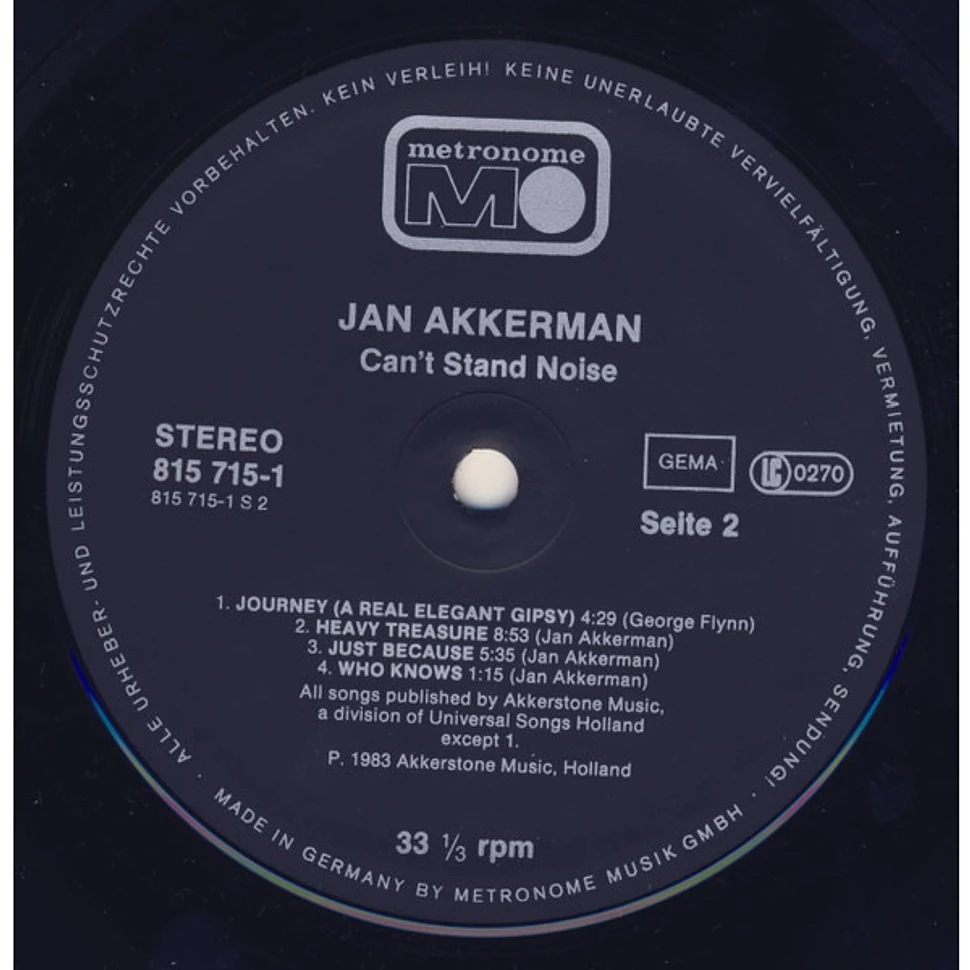 Jan Akkerman - Can't Stand Noise