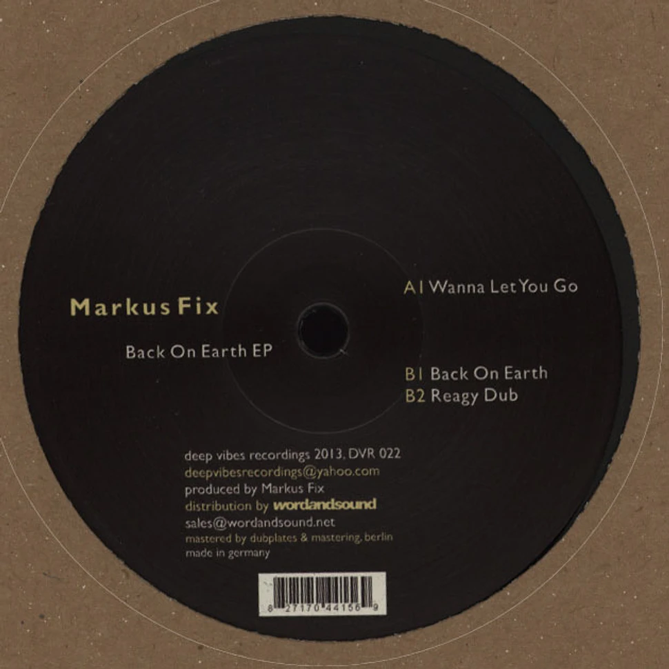 Markus Fix - Back On Earth EP