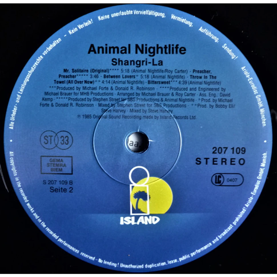 Animal Nightlife - Shangri-La