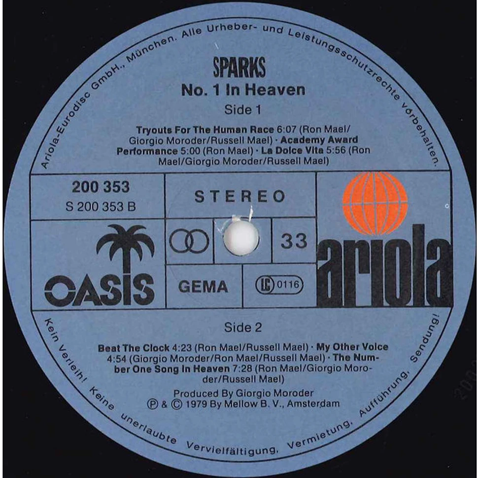 Sparks - No. 1 In Heaven