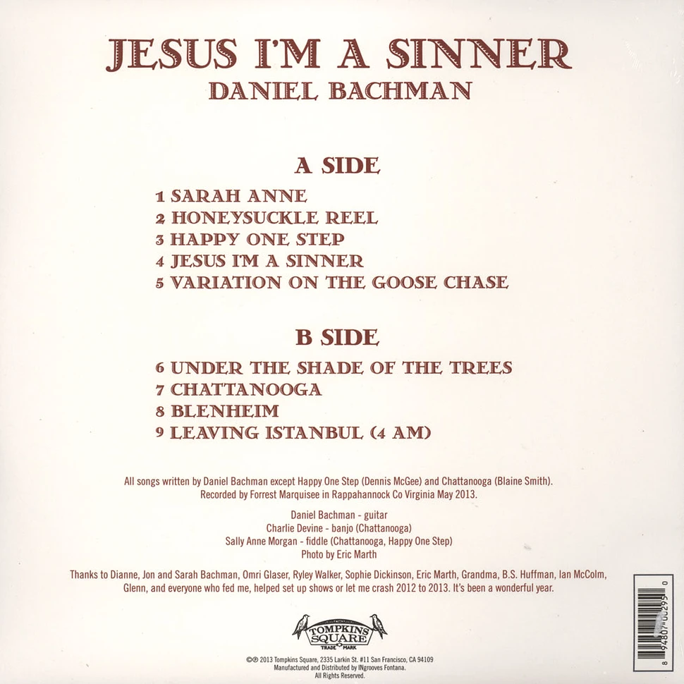 Daniel Bachman - Jesus Im A Sinner
