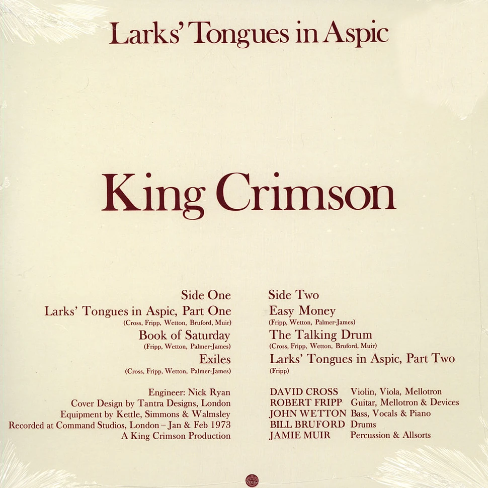 King Crimson - Larks’ Tongues In Aspic