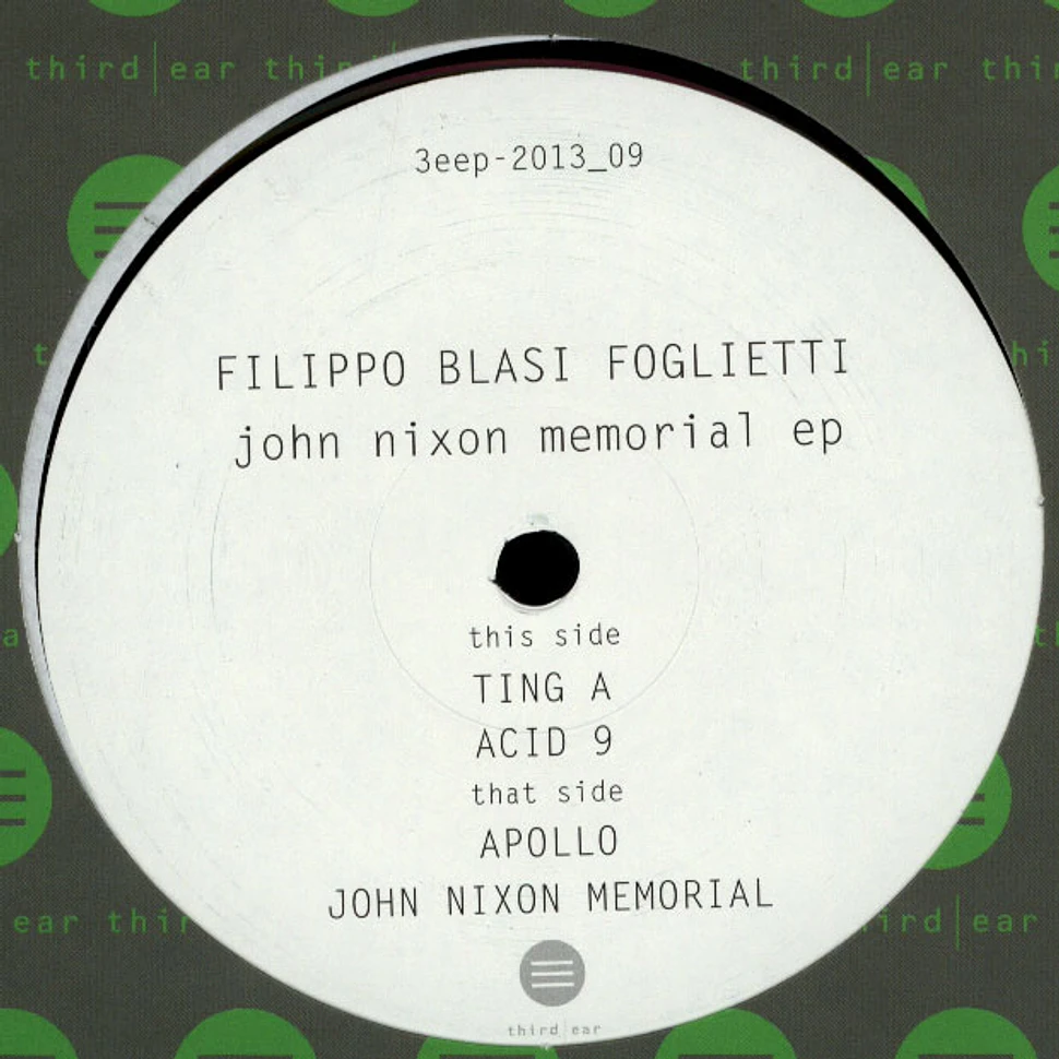 Filippo Blasi Foglietti - John Nixon Memorial ep