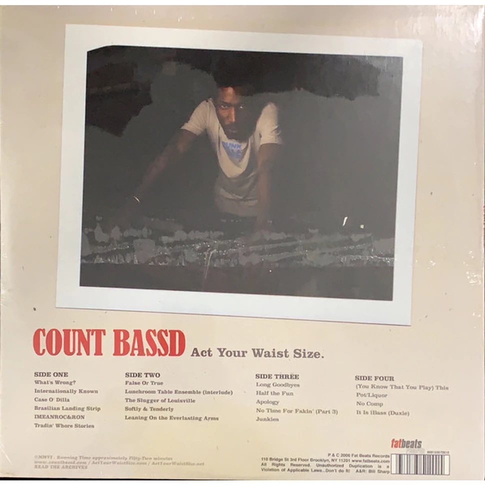 Count Bass D - Act Your Waist Size.