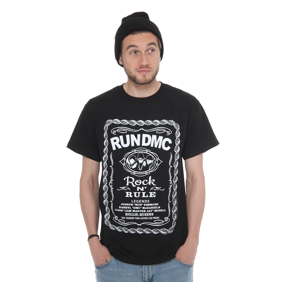 Run DMC - Rock And Rule Whiskey Label T-Shirt