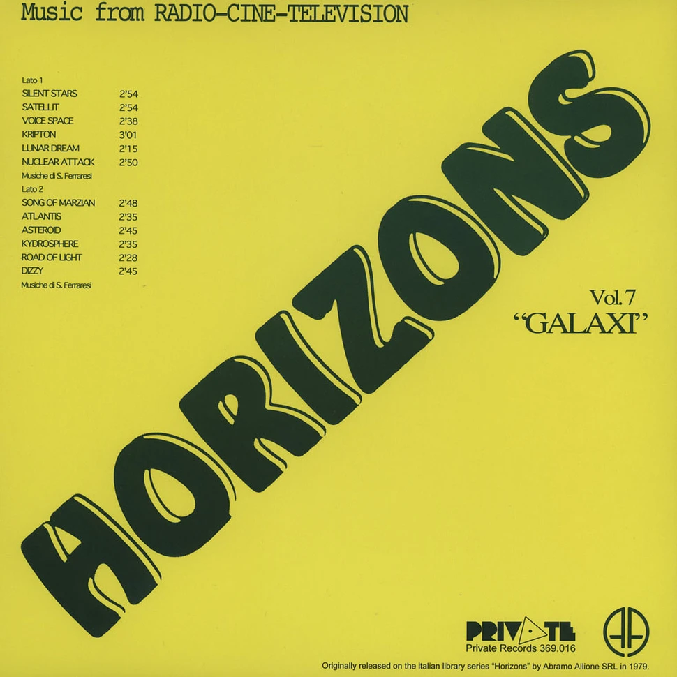 Sergio Ferraresi - Horizons Volume 7 - Galaxi Yellow Vinyl Edition