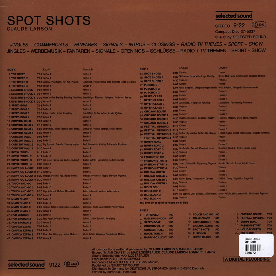 Claude Larson - Spot Shots