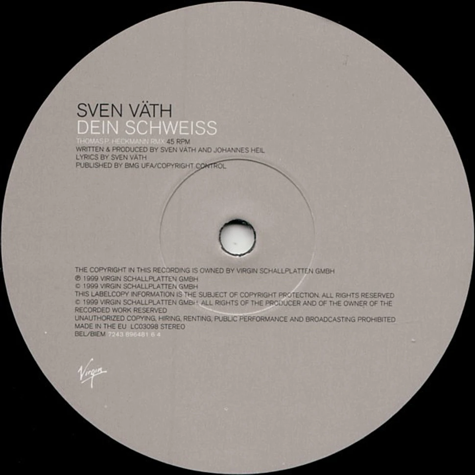 Sven Väth - Dein Schweiss - Vinyl 12