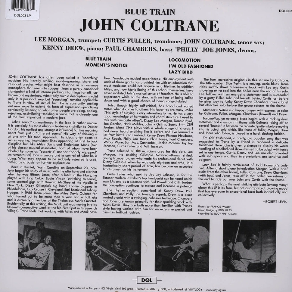 John Coltrane - Blue Train Clear Vinyl Edition