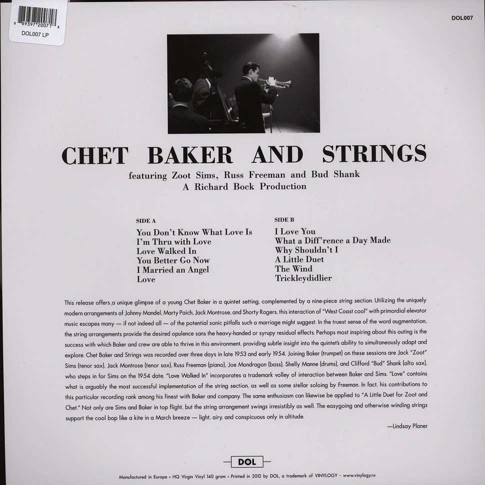 Chet Baker - With Strings Clear Vinyl Edition