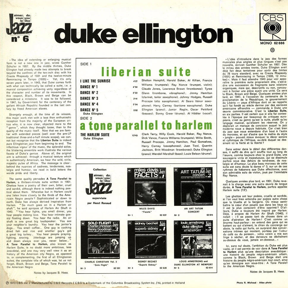 Duke Ellington - Liberian Suite - A Tone Parallel To Harlem (The Harlem Suite)