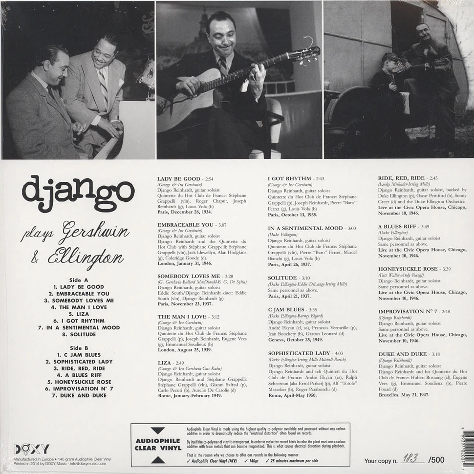 Django Reinhardt - Plays Gershwin & Ellington