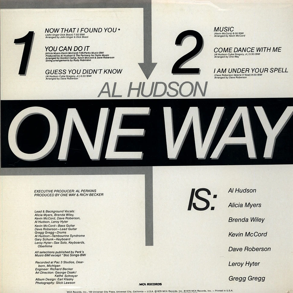 One Way featuring Al Hudson - One Way Featuring Al Hudson