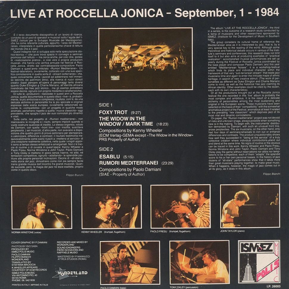 V.A. - Live At Roccella Jonica September, 1 - 1984