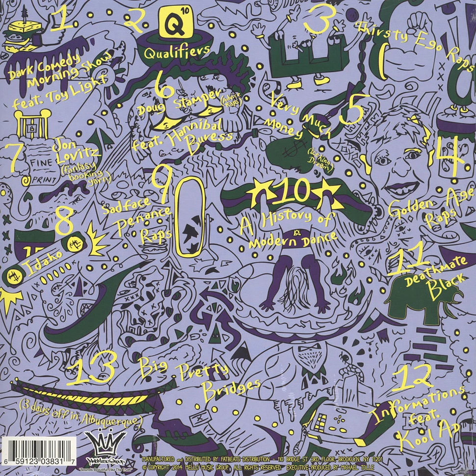 Open Mike Eagle - Dark Comedy Green & Yellow Vinyl Edition