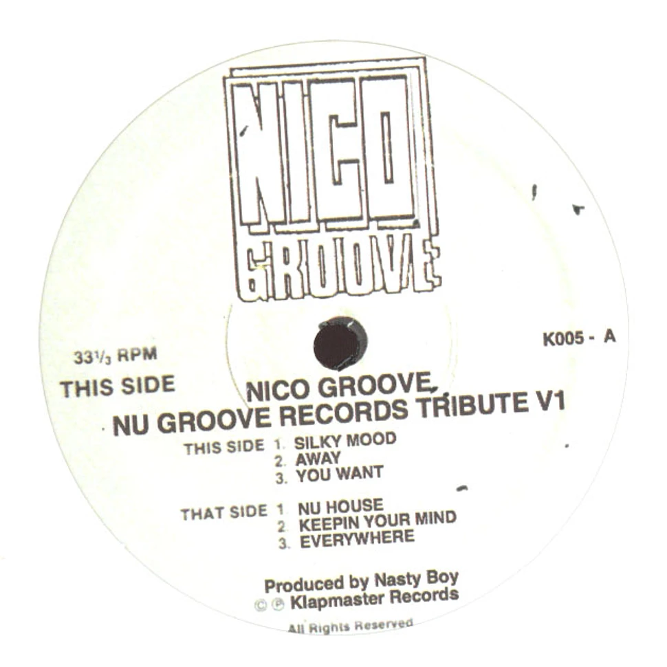 Nico Groove - Nu Groove Records Volume 1