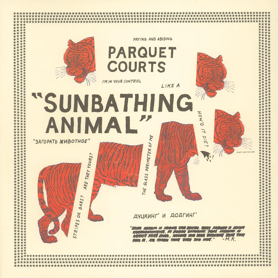 Parquet Courts Sunbathing Animal Vinyl LP 2014 US Original HHV