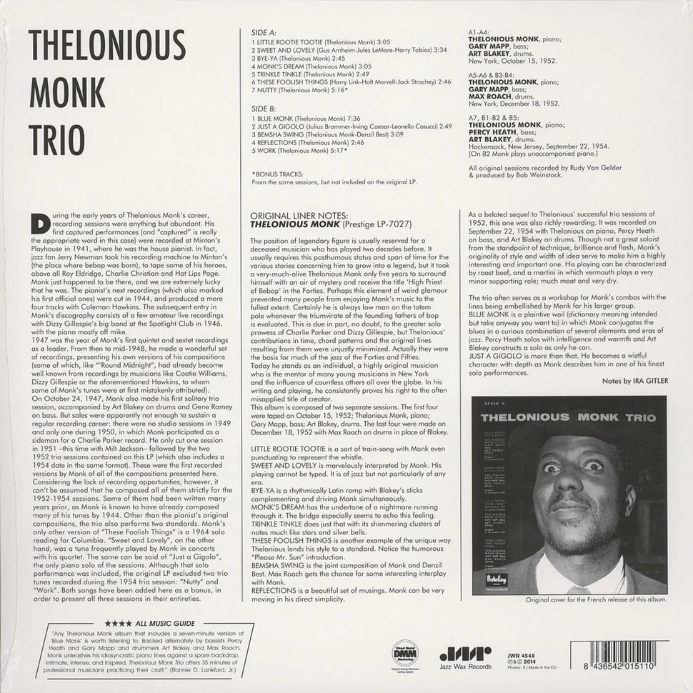 Thelonious Monk Trio - Trio