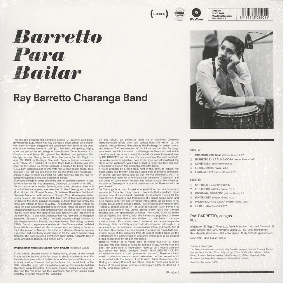 Ray Barretto Charanga Band - Barretto Para Bailar