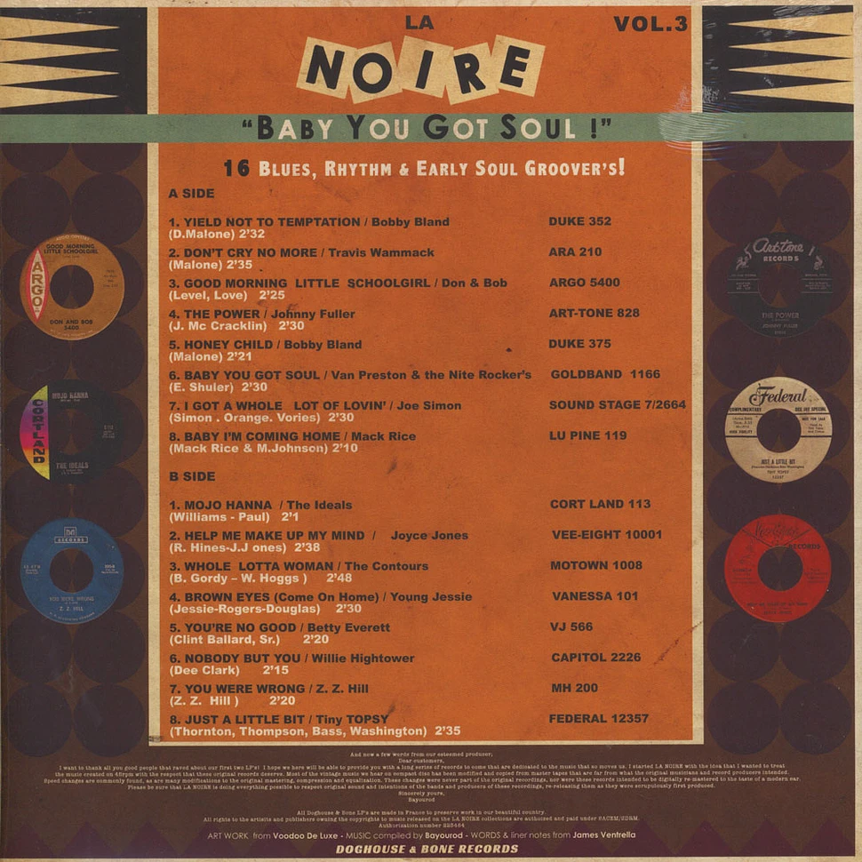 V.A. - La Noire Volume 3 - Baby You Got Soul!