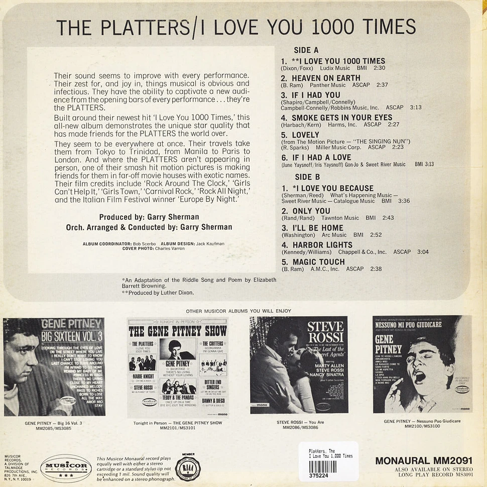The Platters - I Love You 1,000 Times