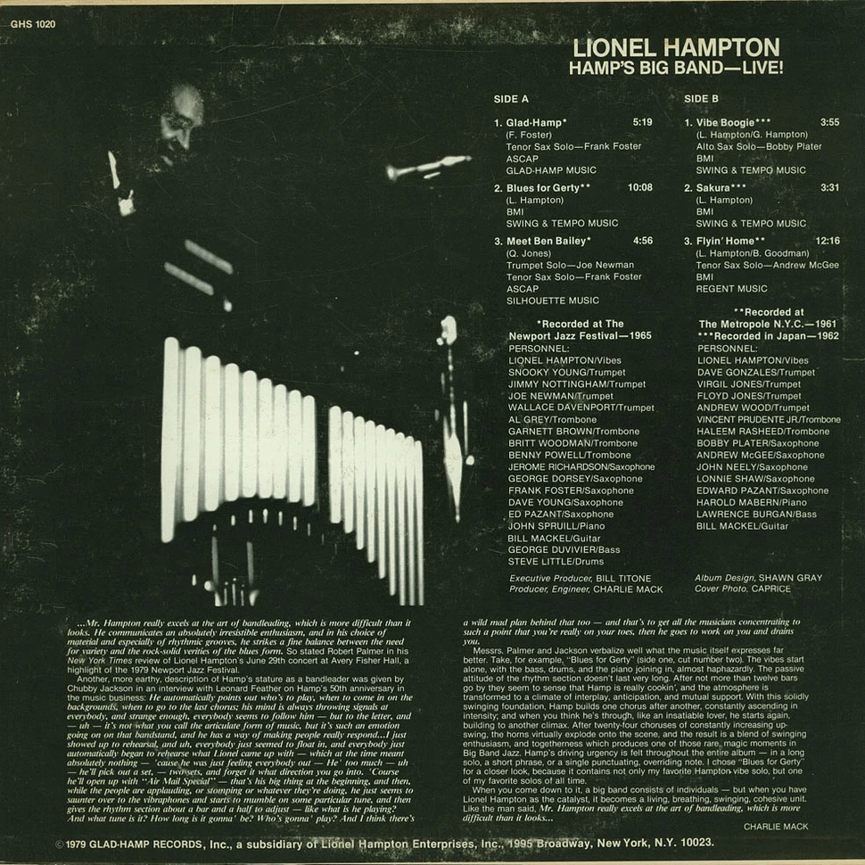 Lionel Hampton - Hamp's Big Band - Live!