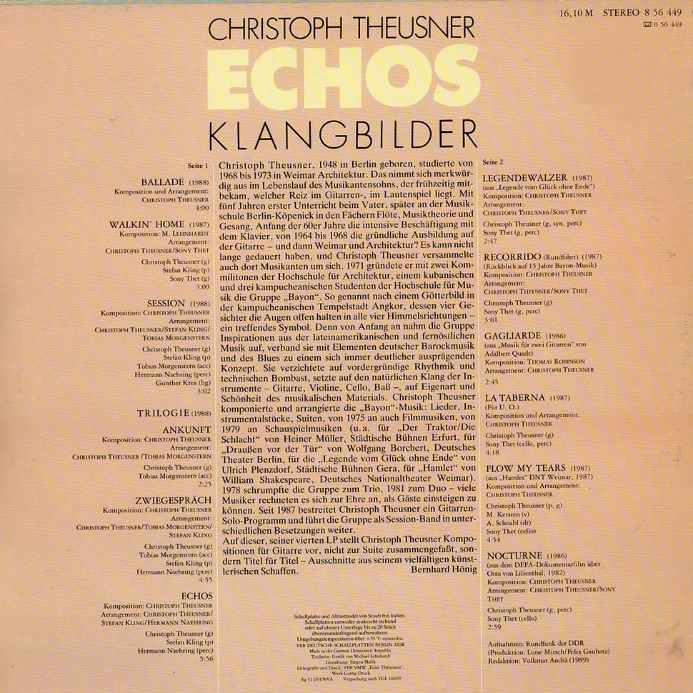 Christoph Theusner - Echos - Klangbilder