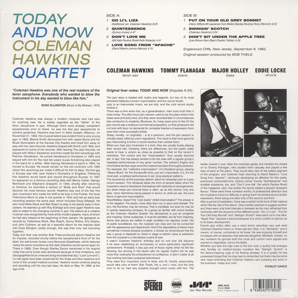 Coleman Hawkins - Today And Now