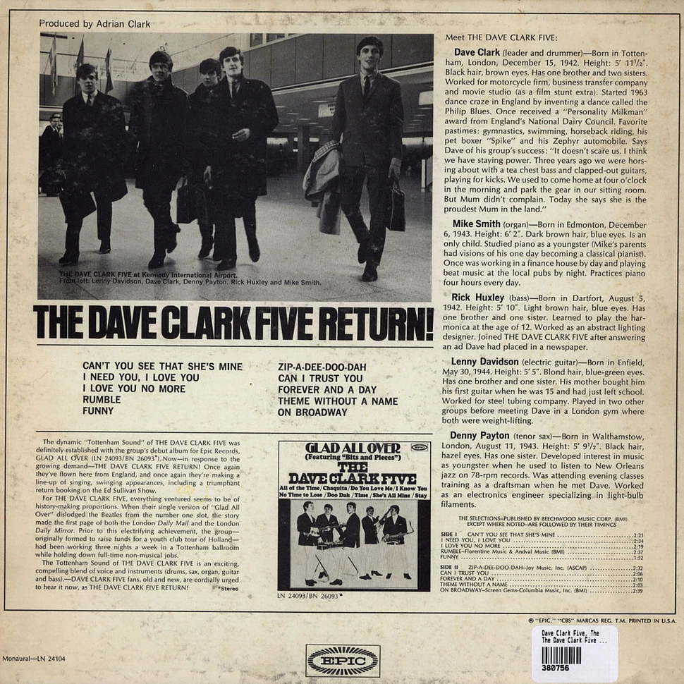 The Dave Clark Five - The Dave Clark Five Return!