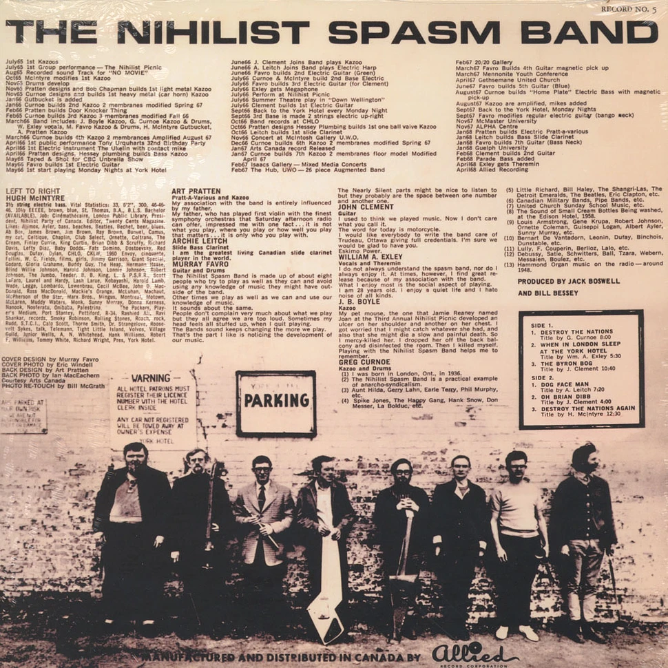 The Nihilist Spasm Band - No Record