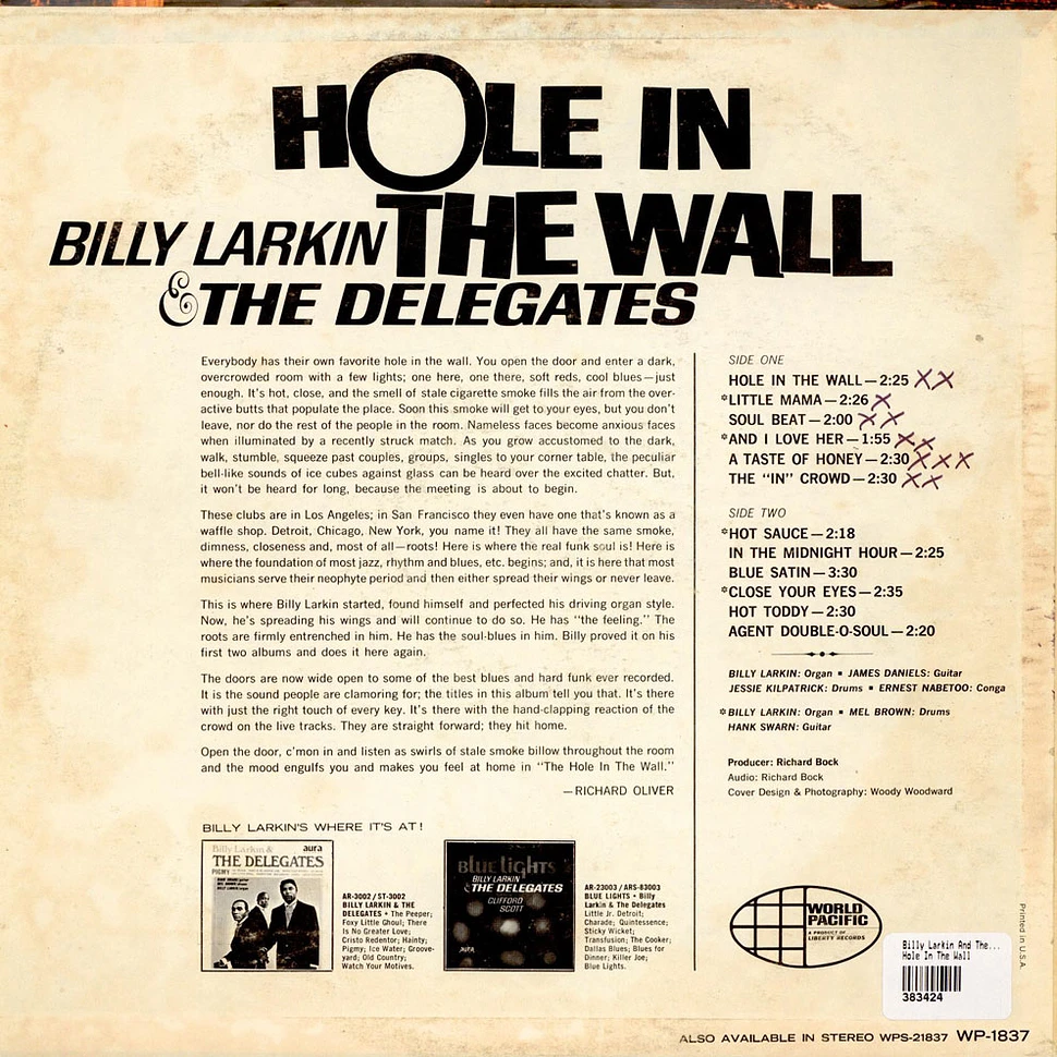 Billy Larkin And The Delegates - Hole In The Wall