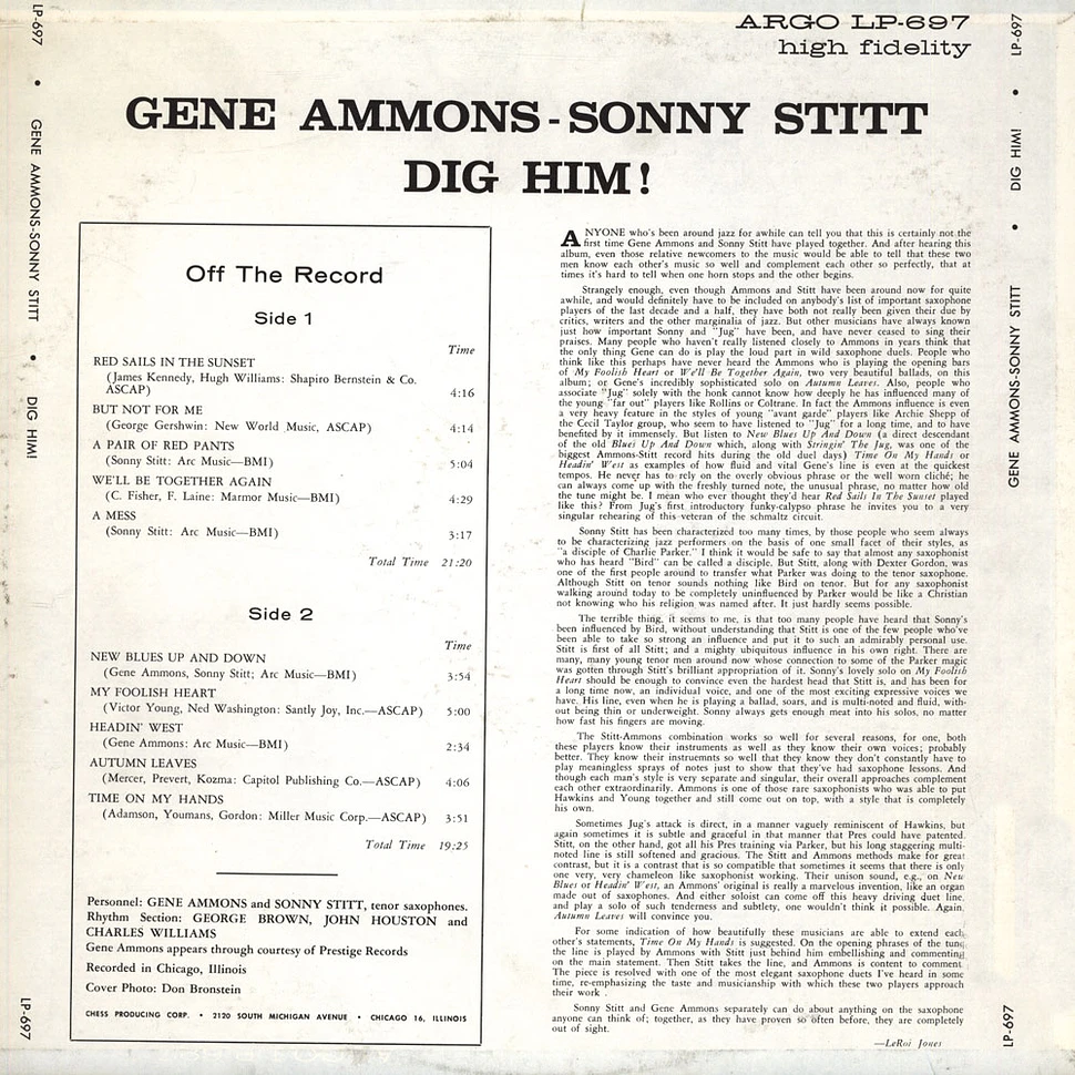 Gene Ammons / Sonny Stitt - Dig Him!