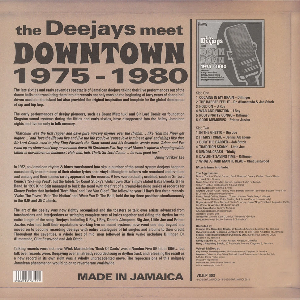 Voice Of Jamaica - The Deejays Meet Down Town 1975-1980