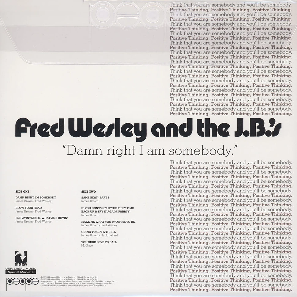 Fred Wesley & The JB's - Damn Right I Am Somebody Get On Down Edition