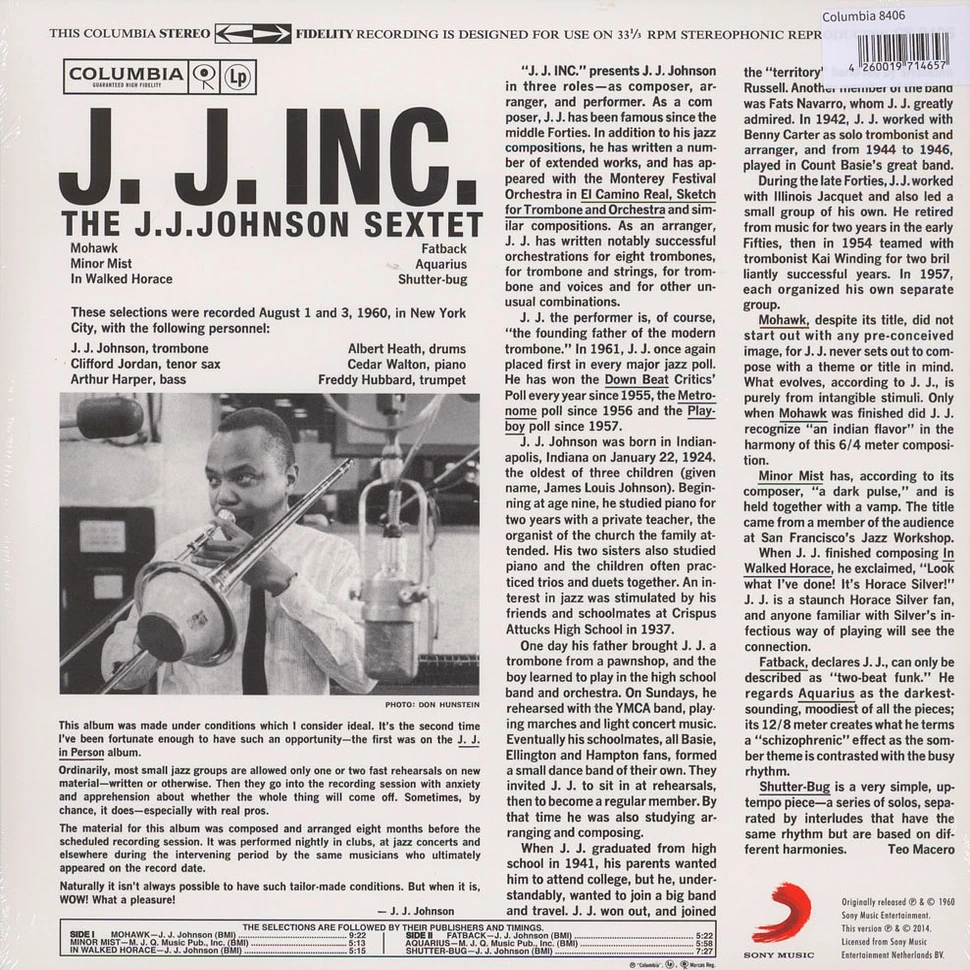 The J.J. Johnson Sextet - J.J. Inc.