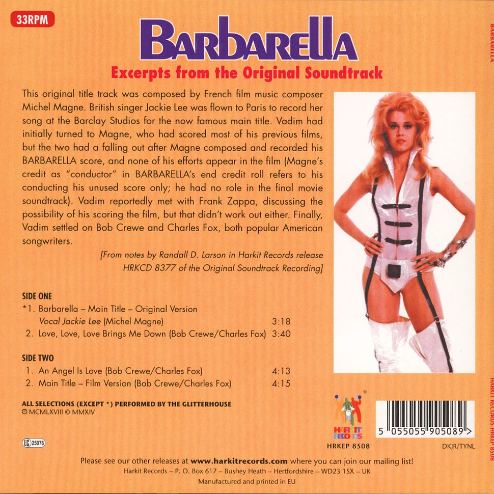 Jackie Lee - Barbarella - The Original Song