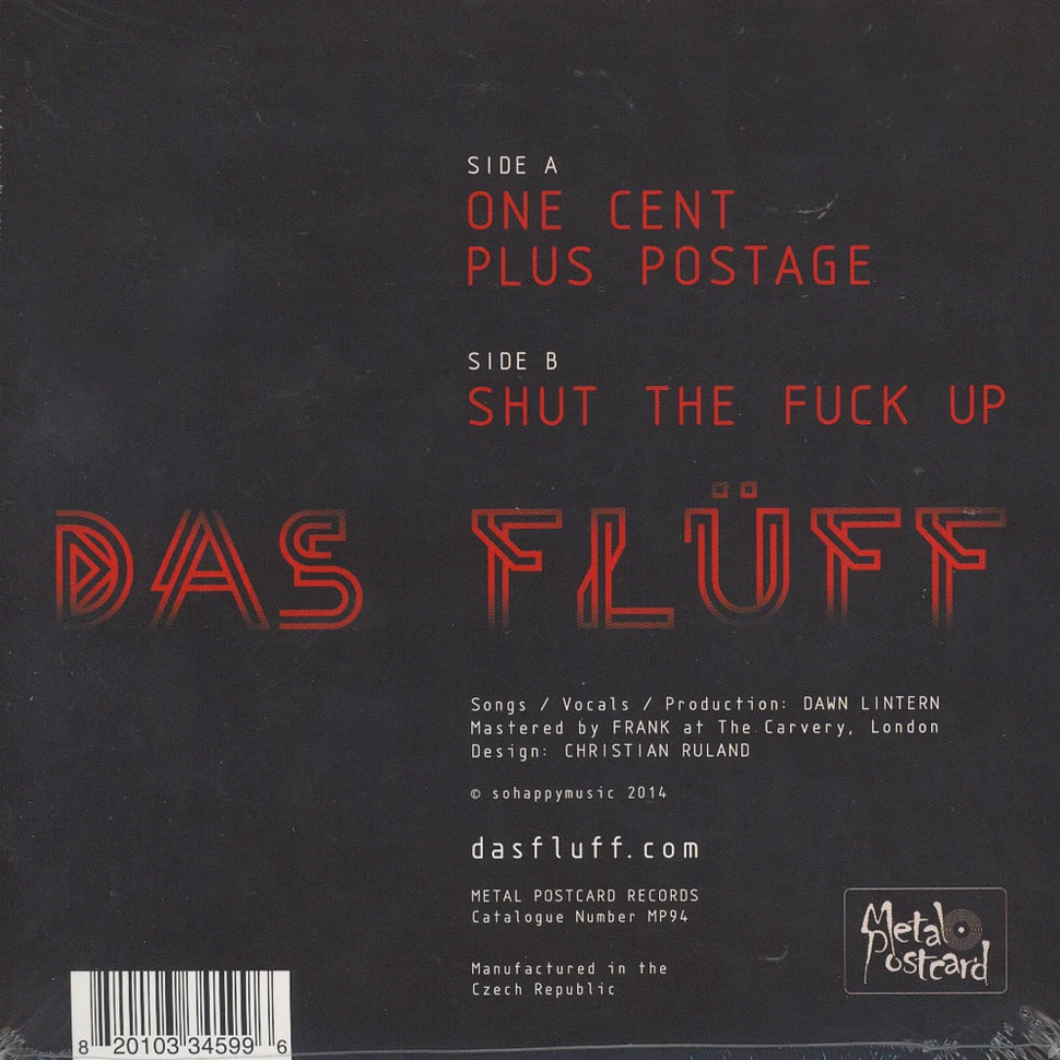 Das Fluff - 1 Cent + Postage/shut The Fuck Up