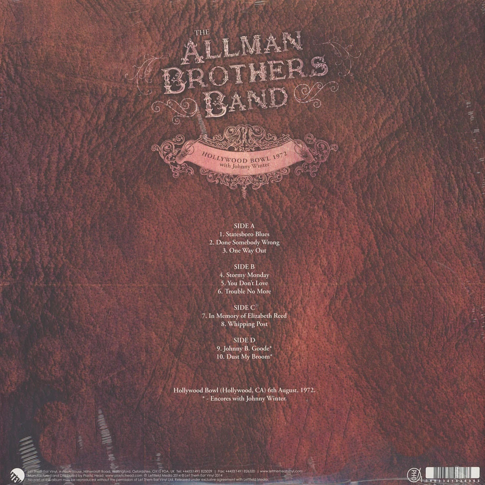 Allman Brothers - Hollywood Bowl 1972