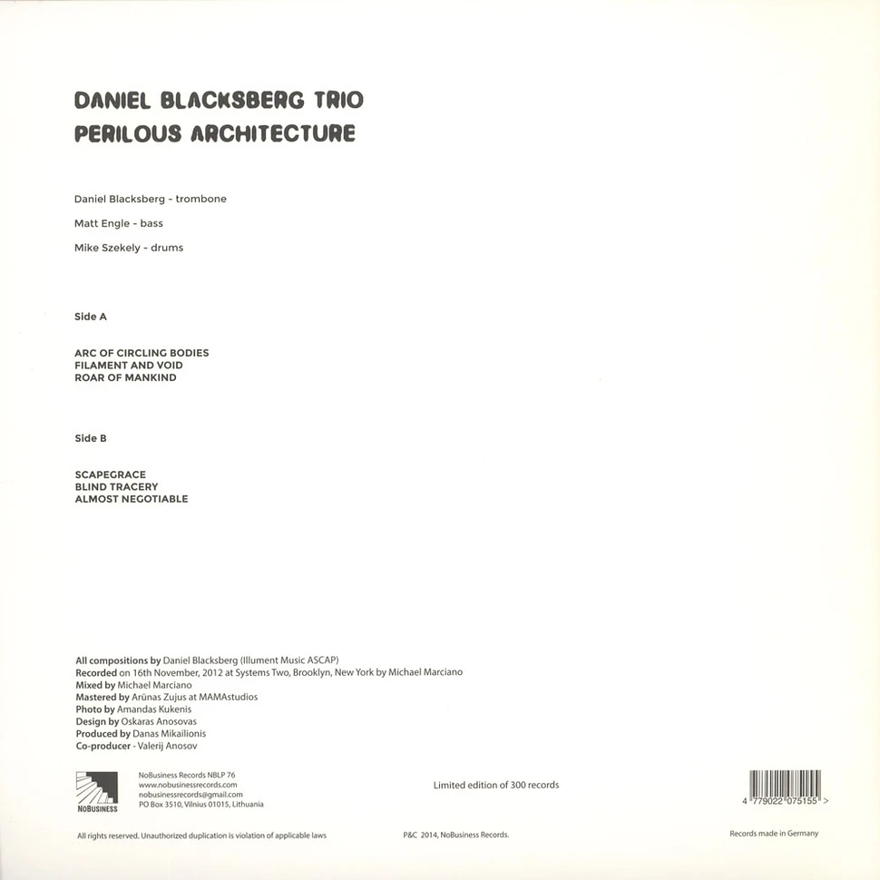 Daniel Blacksberg Trio - Perilous Architecture