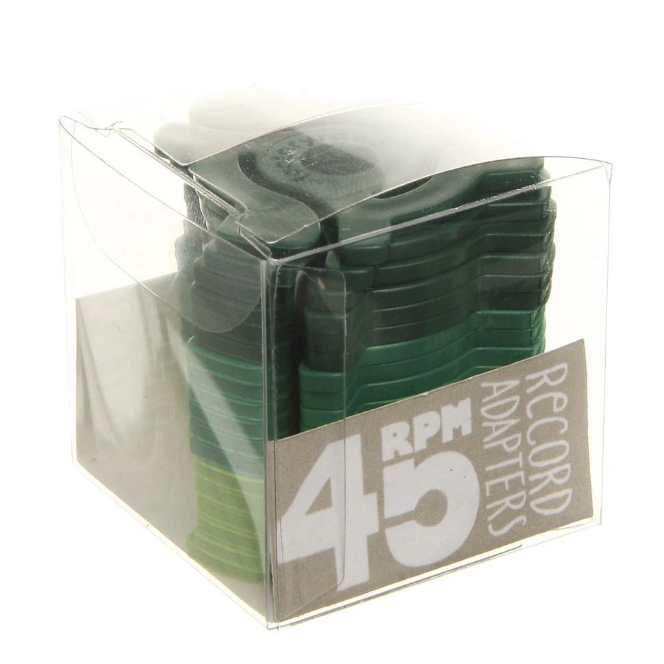 Factory Road - 45 RPM Adapters Green Color (Pack of 18)