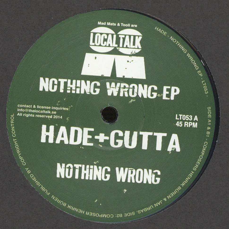 HADE + Gutta - Nothing Wrong EP